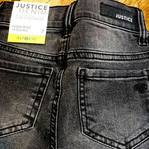 Girls Justice High Rise Jegging Size 7 NWT
